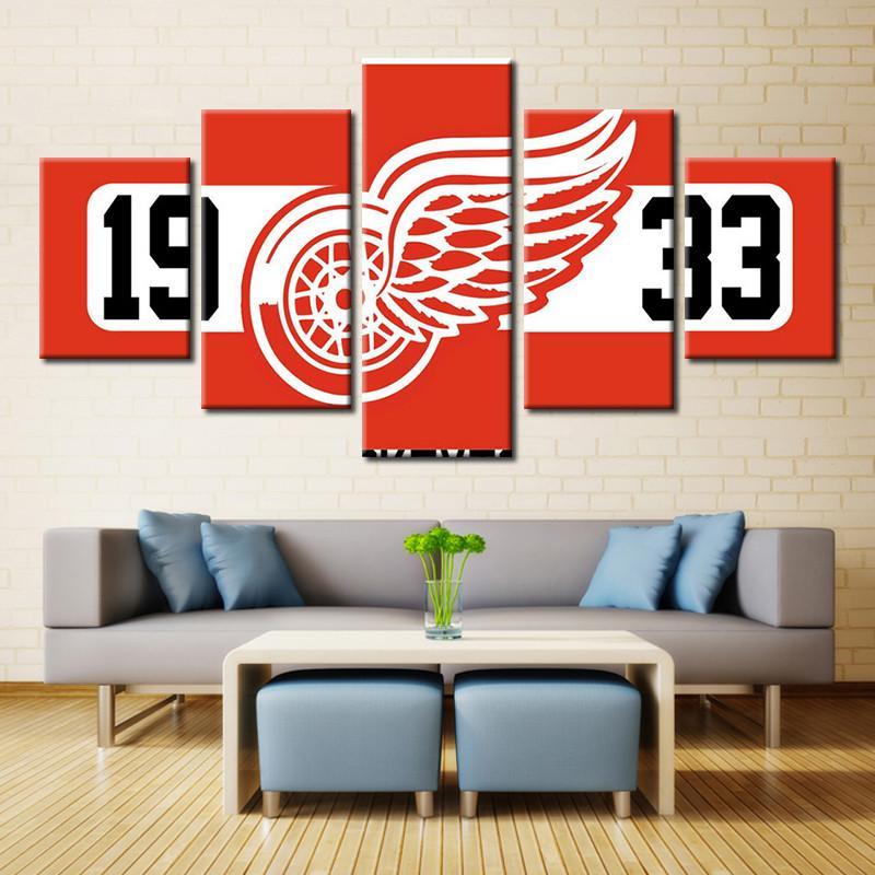 Detroit Red Wings 1933 Logo – Sport Canvas Wall Art