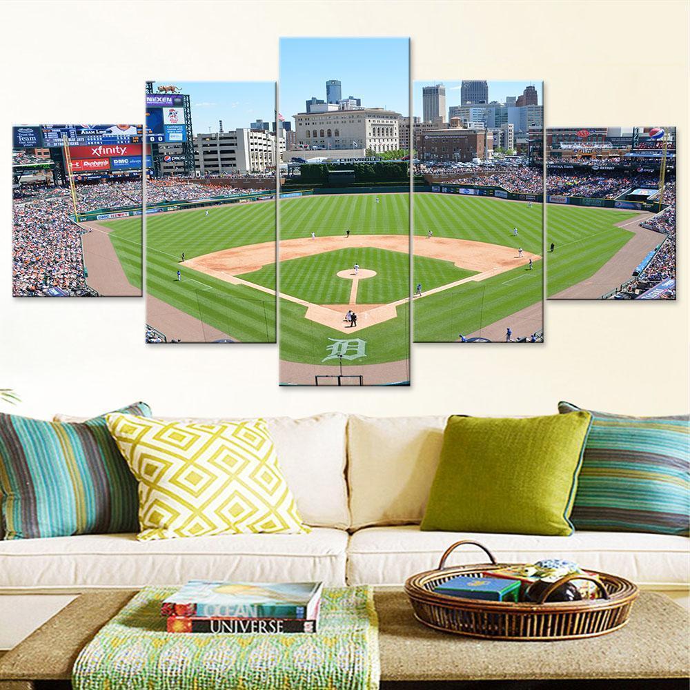 Detroit Tigers Stadium Baseball – Canvas Wall Art
