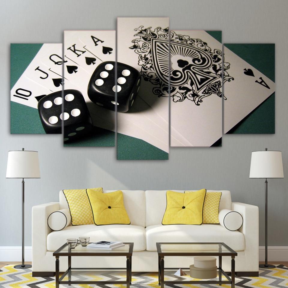 Dice Poker Flush – Sport Canvas Wall Art