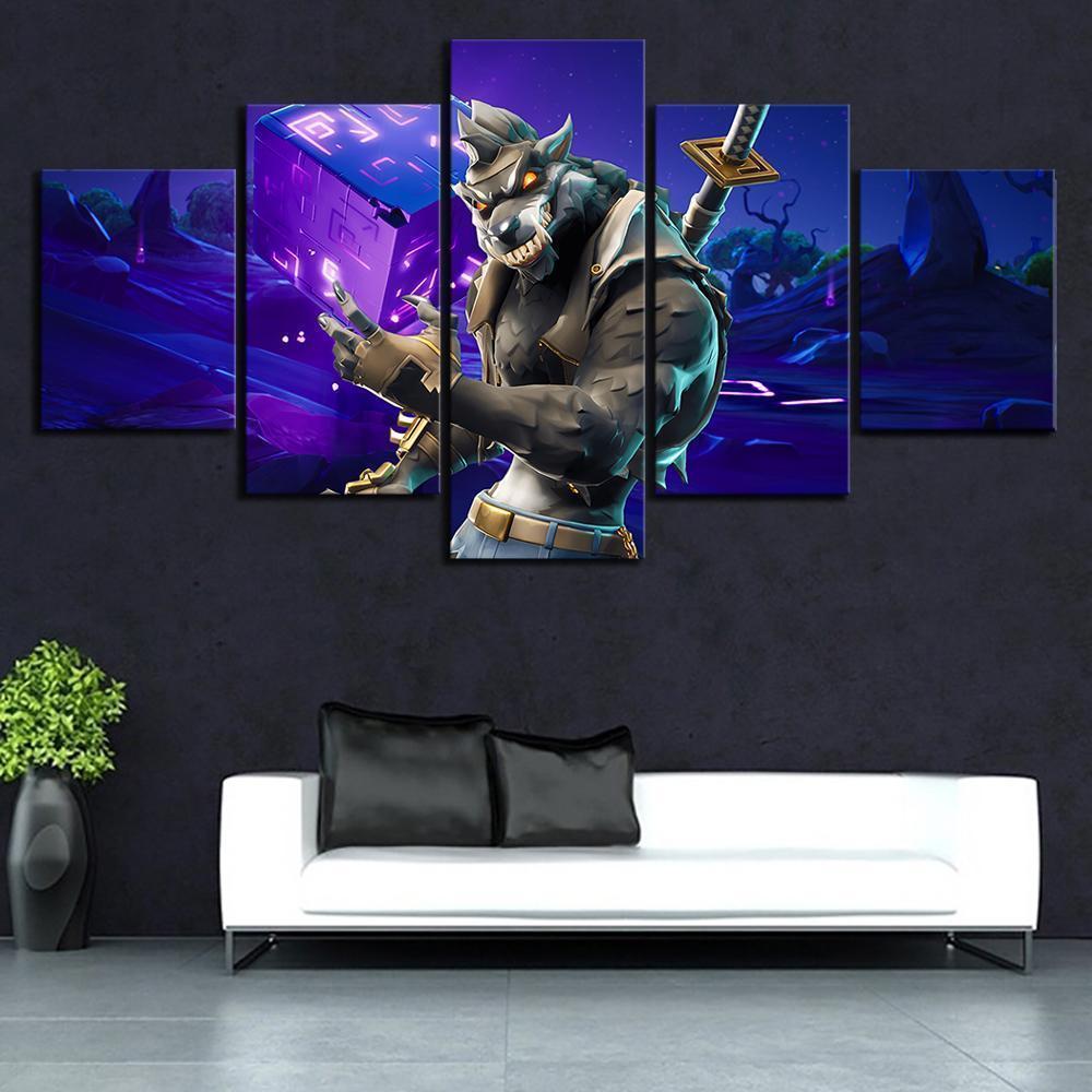 Dire Werewolf Skin Fortnite Gaming Canvas Wall Art