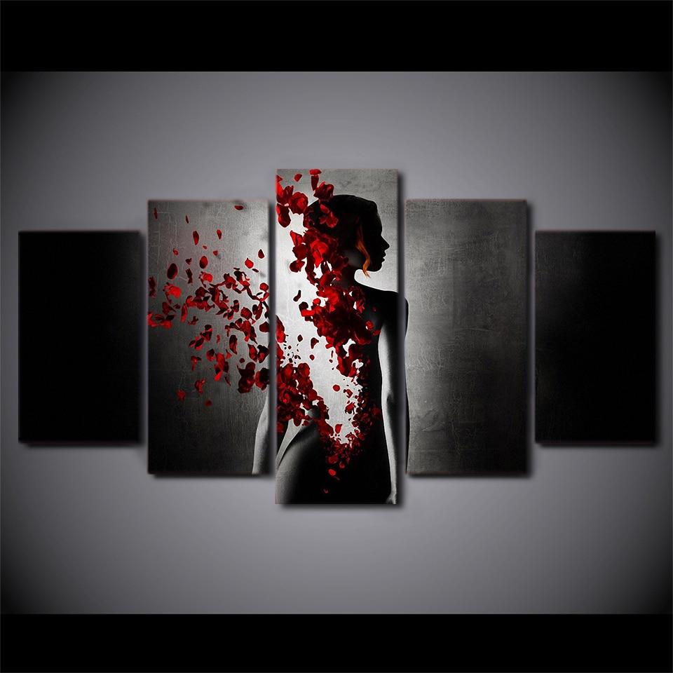 Disappearing Woman Flower – Abstract Canvas Wall Art
