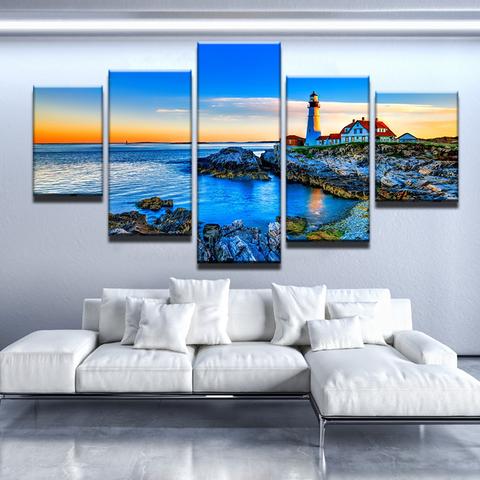 Distant Lighthouse – Nature Canvas Wall Art