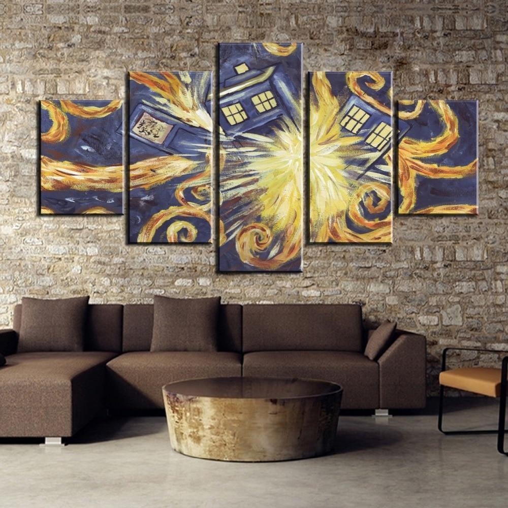 Doctor Who Van Gogh Painting Abtract – Canvas Wall Art