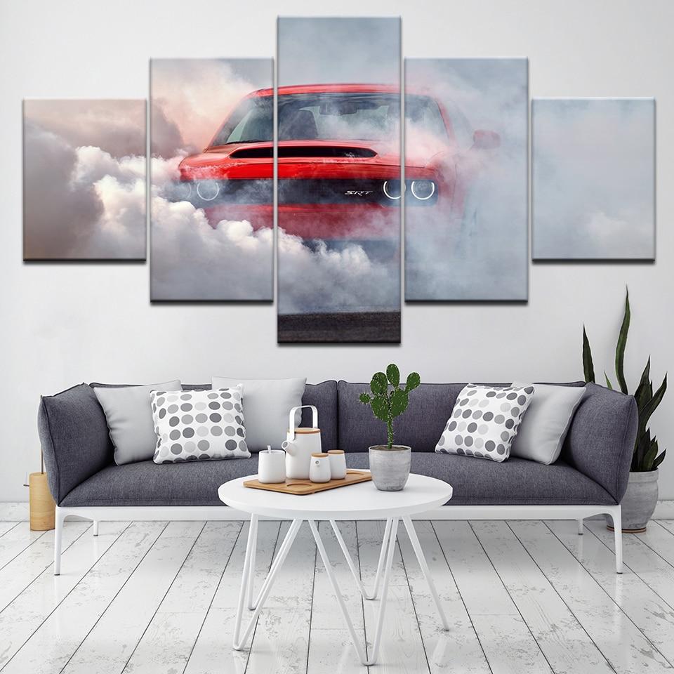 Dodge Challenger Demon Car Canvas Wall Art
