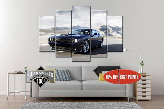 Dodge Challenger Sports Car – Automative Canvas Wall Art