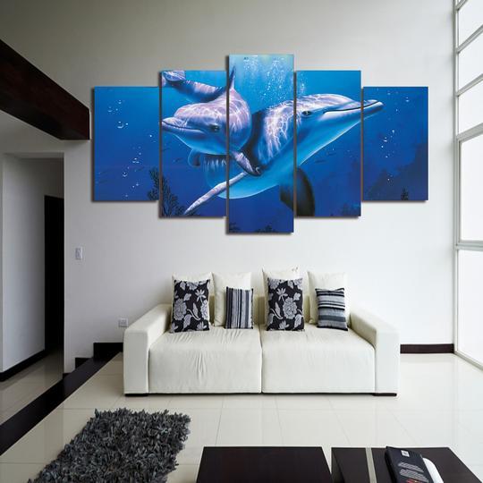 Dolphins 18 – Animal Canvas Wall Art