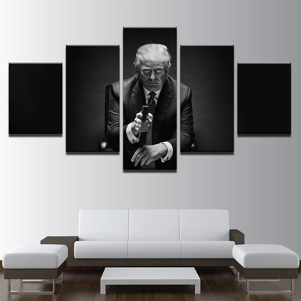 Donald Trump Posters Modular Black And White Celebrity – Canvas Wall Art