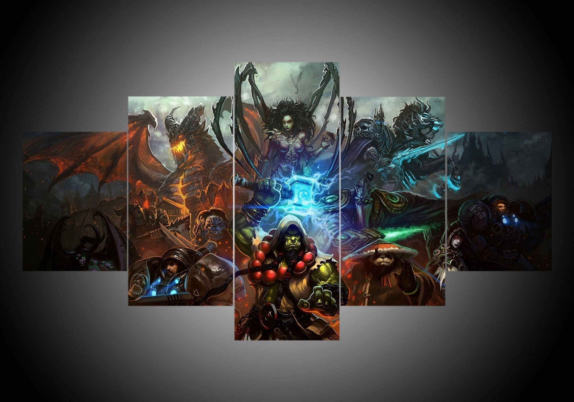 Dota Vs Starcraft – Gaming Canvas Wall Art