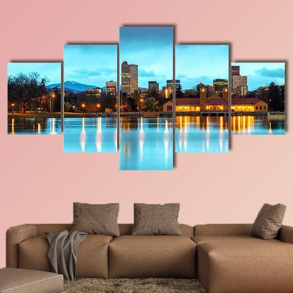 Downtown Denver At Morning – Nature Canvas Wall Art