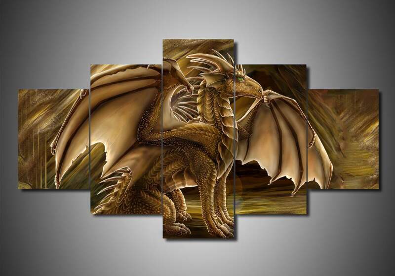 Dragon 12 – Abstract Animal Canvas Wall Art