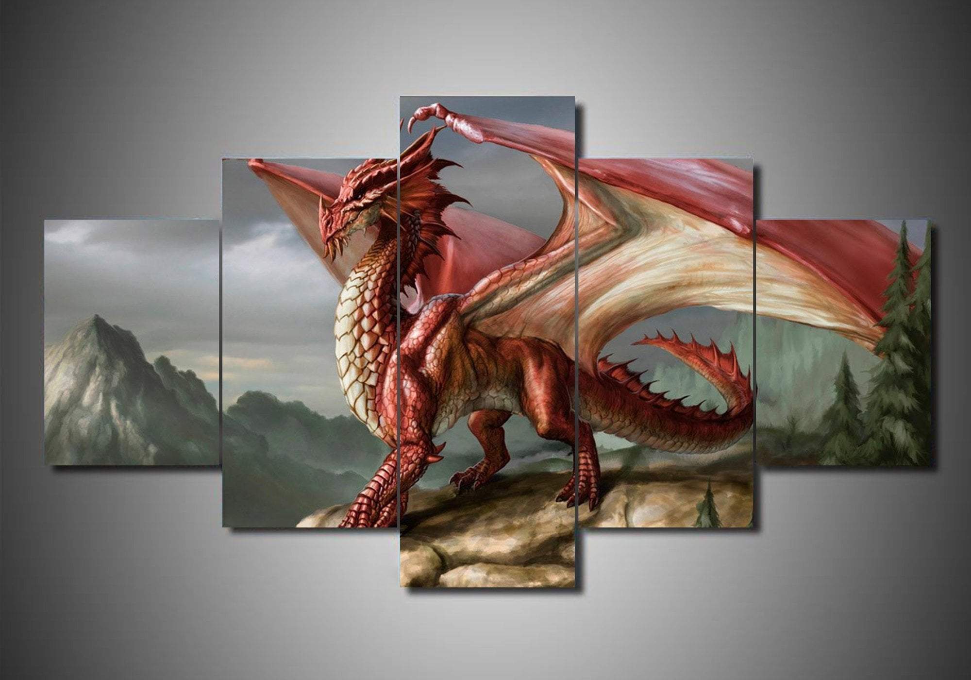 Dragon 3 Abstract Animal – Canvas Wall Art