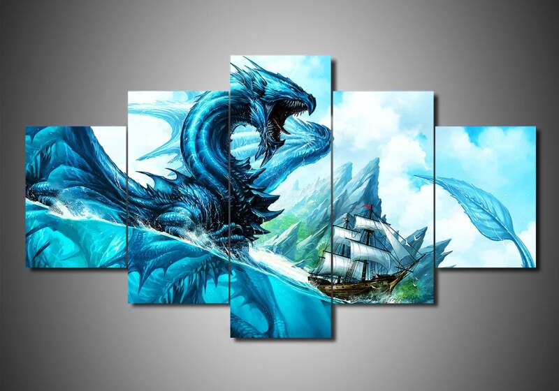 Dragon 4 – Abstract Animal Canvas Wall Art