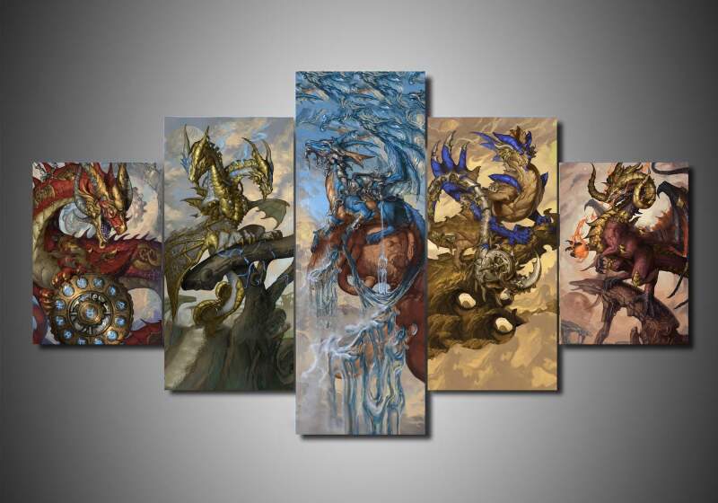 Dragon 5 – Abstract Canvas Wall Art