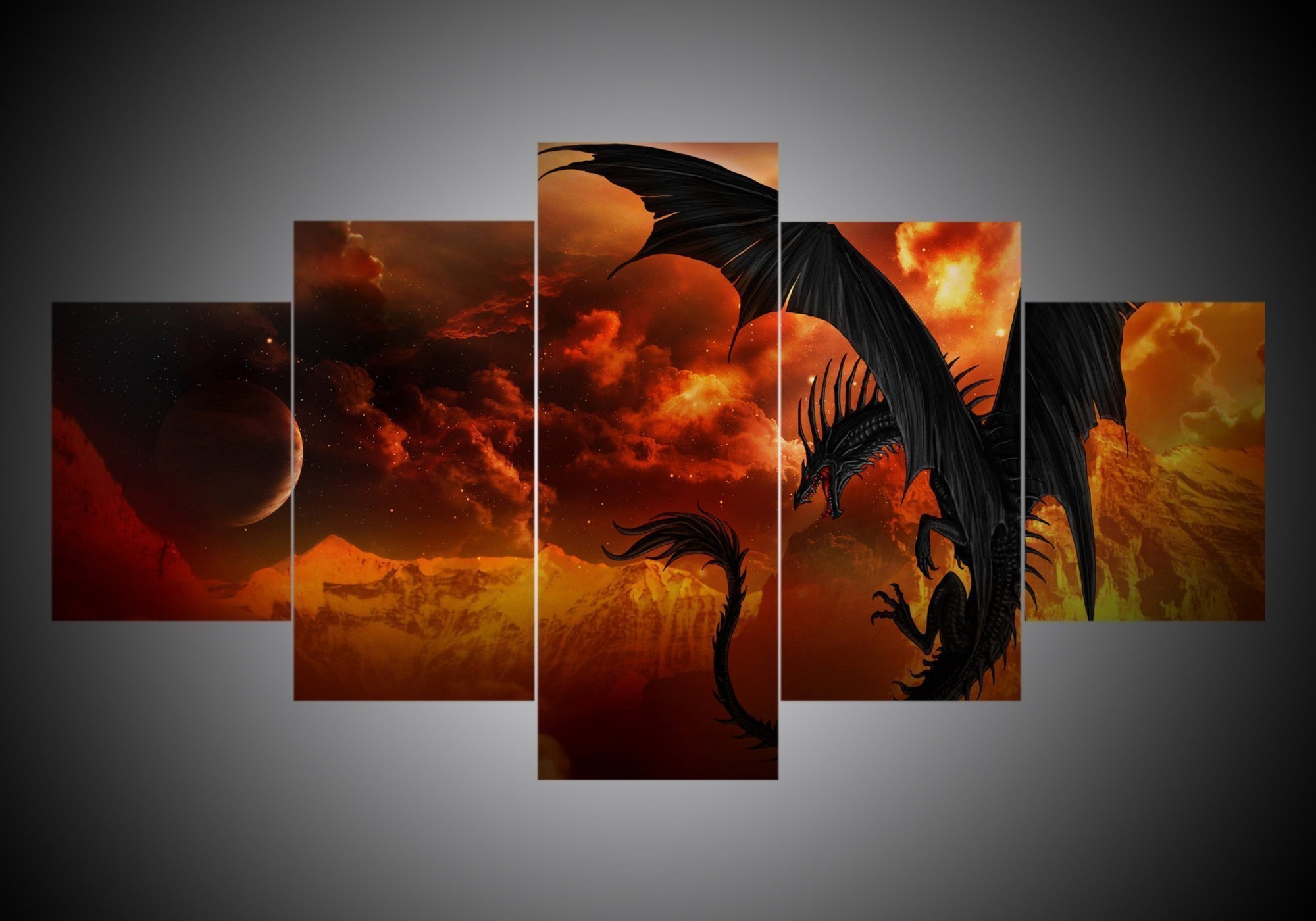 Dragon 9 Abstract Animal – Canvas Wall Art