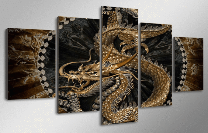Dragon Art – Abstract Canvas Wall Art