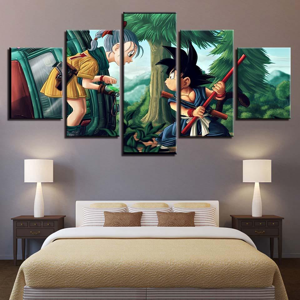 Dragon Ball Girl And Goku 01 – Anime Canvas Wall Art