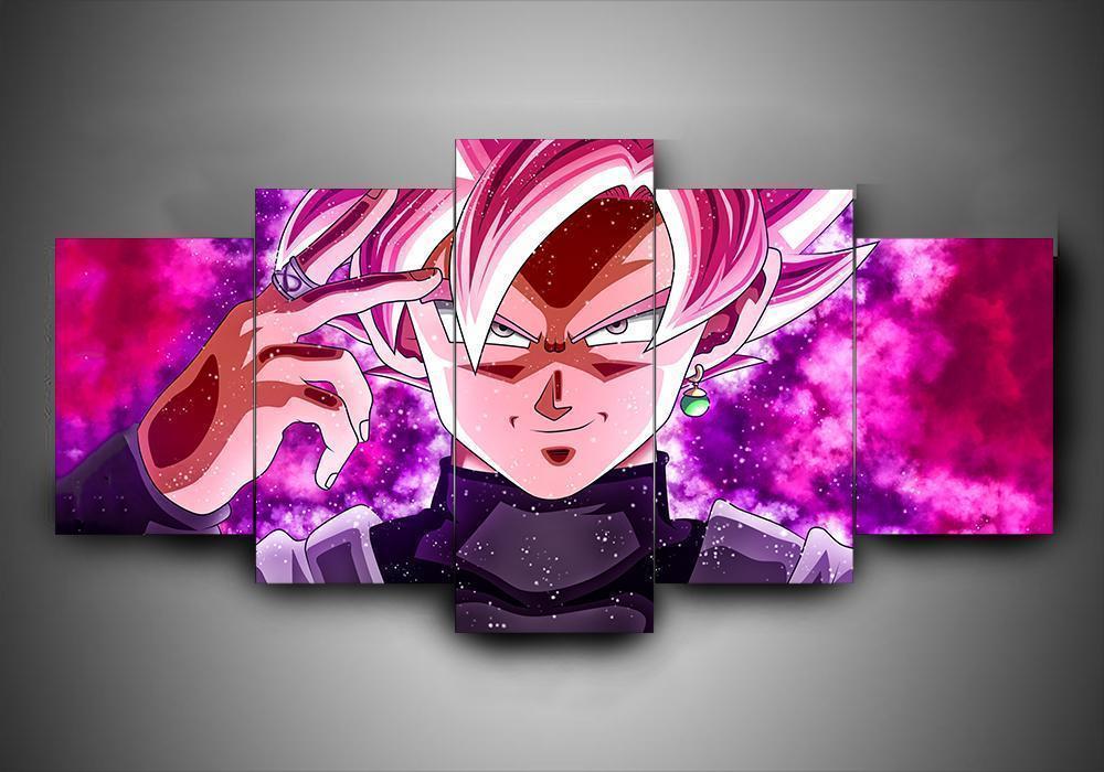 Dragon Ball Goku Black Super Saiyan Rose Anime – Canvas Wall Art