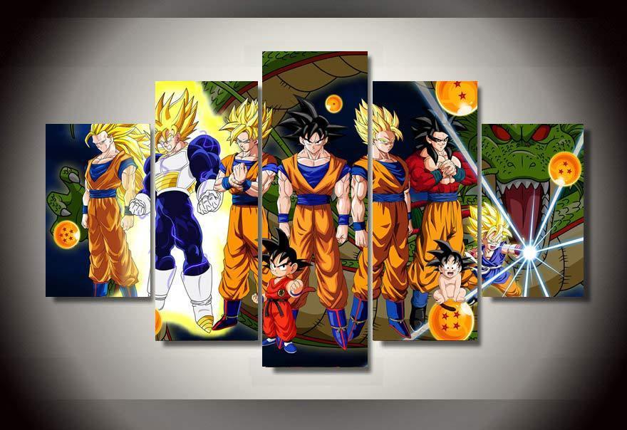 Dragon Ball Group – Cartoon Canvas Wall Art