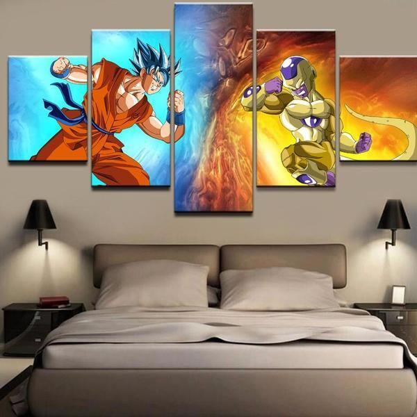 Dragon Ball Two Characters Fighting 1 – Anime Canvas Wall Art