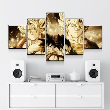 Dragon Ball Z: Goku And Vegeta Golden Anime – Canvas Wall Art