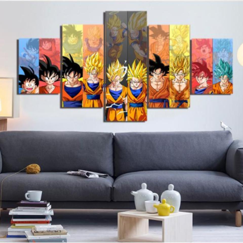 Dragon Ball Z Goku Evolution Cartoon – Anime Canvas Wall Art