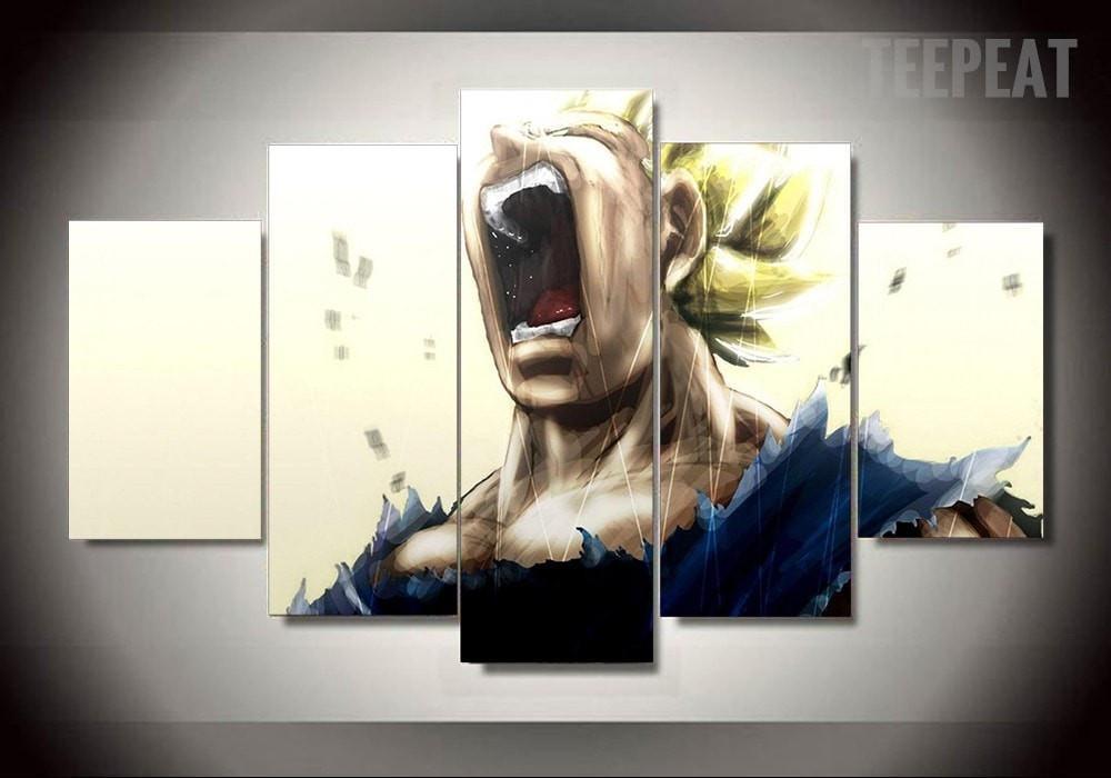 Dragon Ball Z Vegeta Transformation – Anime Canvas Wall Art