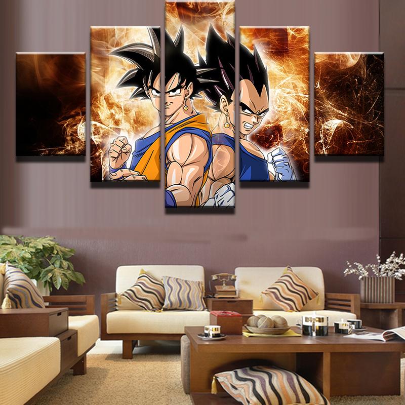 Dragon Balls: San Goku And Vegeta – Anime Canvas Wall Art