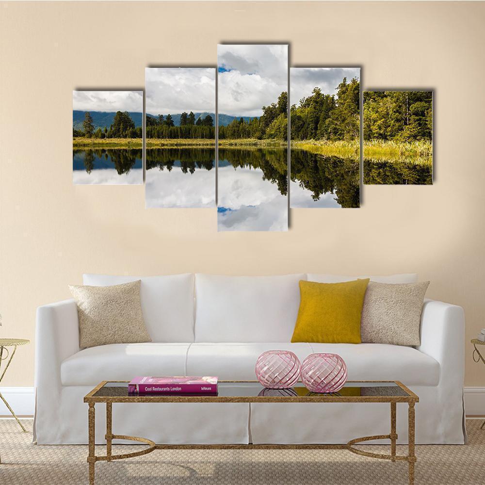 Dramtic Reflections On Lake Matheson – Nature Canvas Wall Art