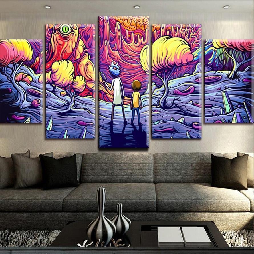 Draw Comic Rick And Morty Cartoon – Canvas Wall Art