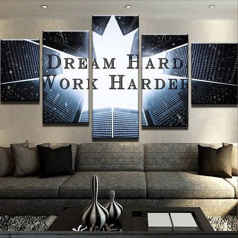 Dream Hard Work Harder – Music Canvas Wall Art