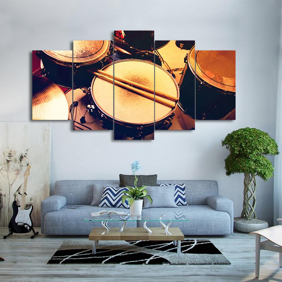 Drum Set Music Instrument – Music Canvas Wall Art