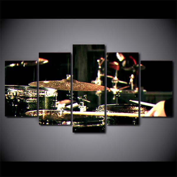 Drums And Cymbals Musical Instrument 1 – Music Canvas Wall Art