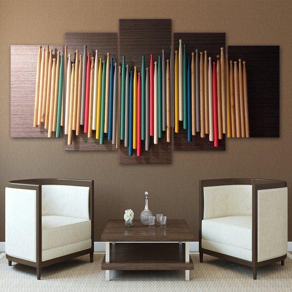 Drumstick Wall – Abstract Canvas Wall Art