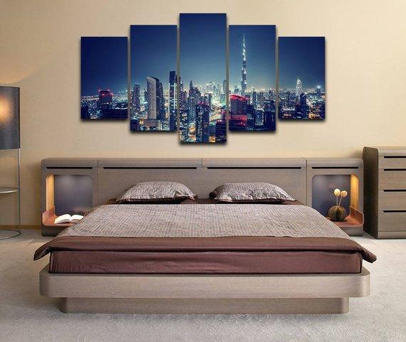 Dubai Night View 2 – Nature Canvas Wall Art