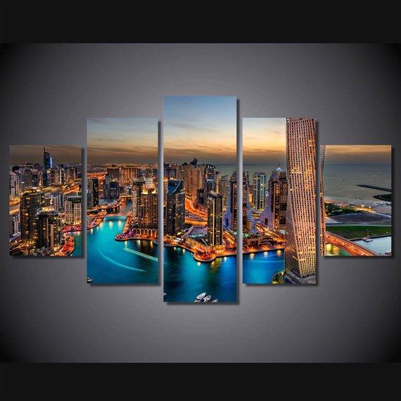 Dubai Skyline 3 – Nature Canvas Wall Art