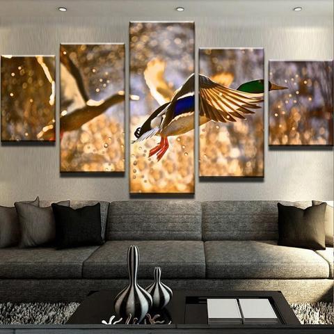 Ducks Flying – Animal Canvas Wall Art