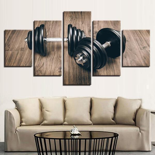 Dumbbells Duo – Sport Canvas Wall Art