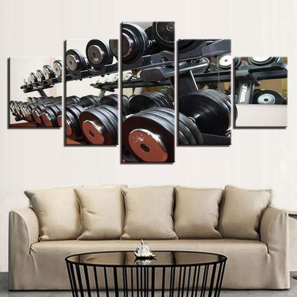 Dumbbells Metal – Sport Canvas Wall Art
