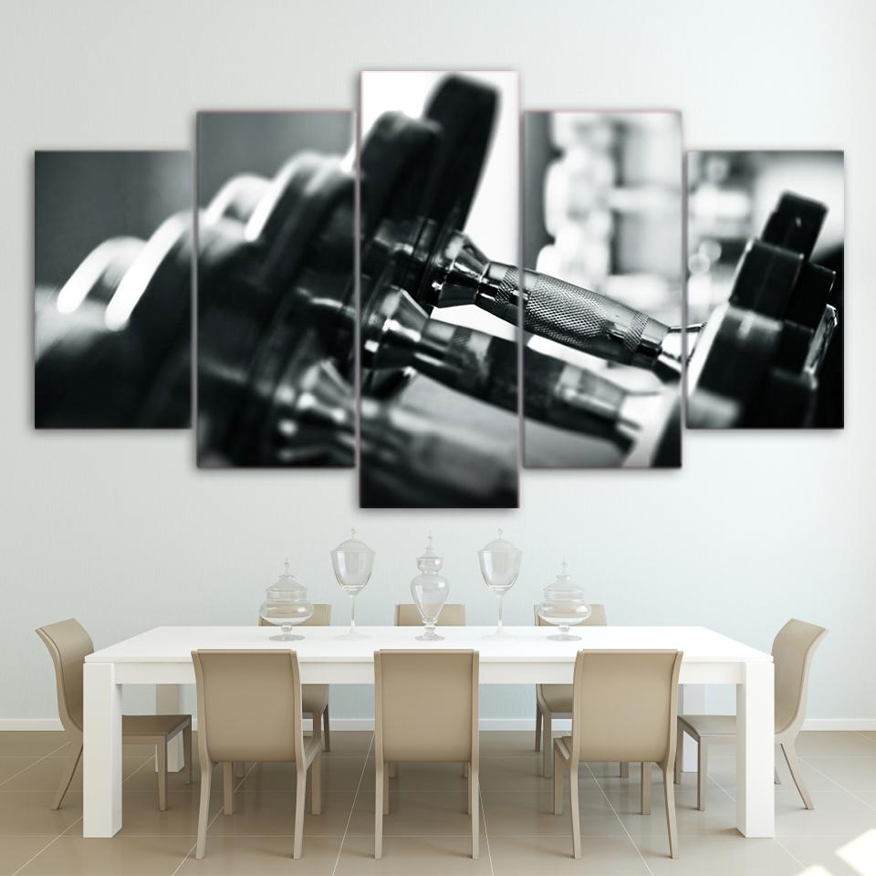 Dumbells Fitness Equipment – Sport Canvas Wall Art