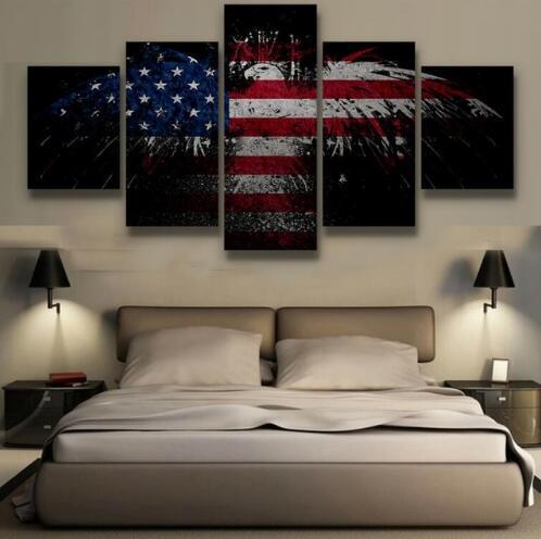 Eagle American Flag – Abstract Canvas Wall Art