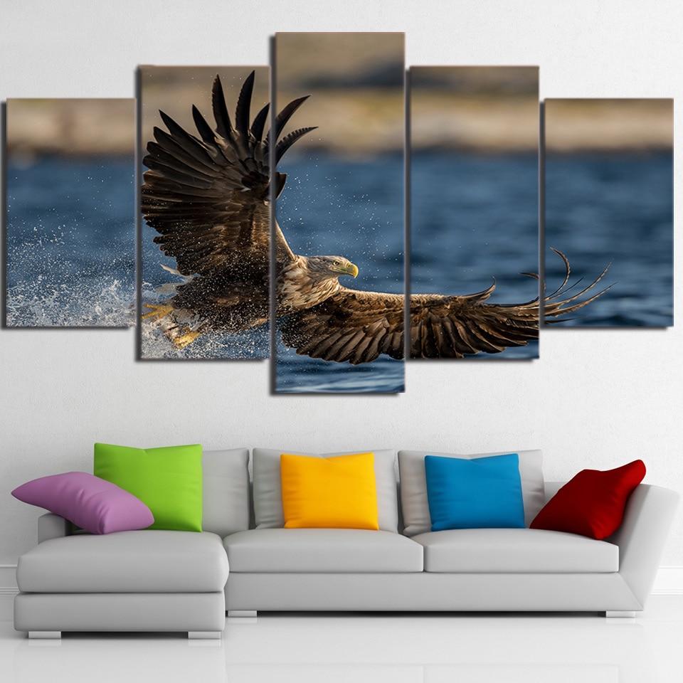 Eagle Are Flying At Sea – Animal Canvas Wall Art