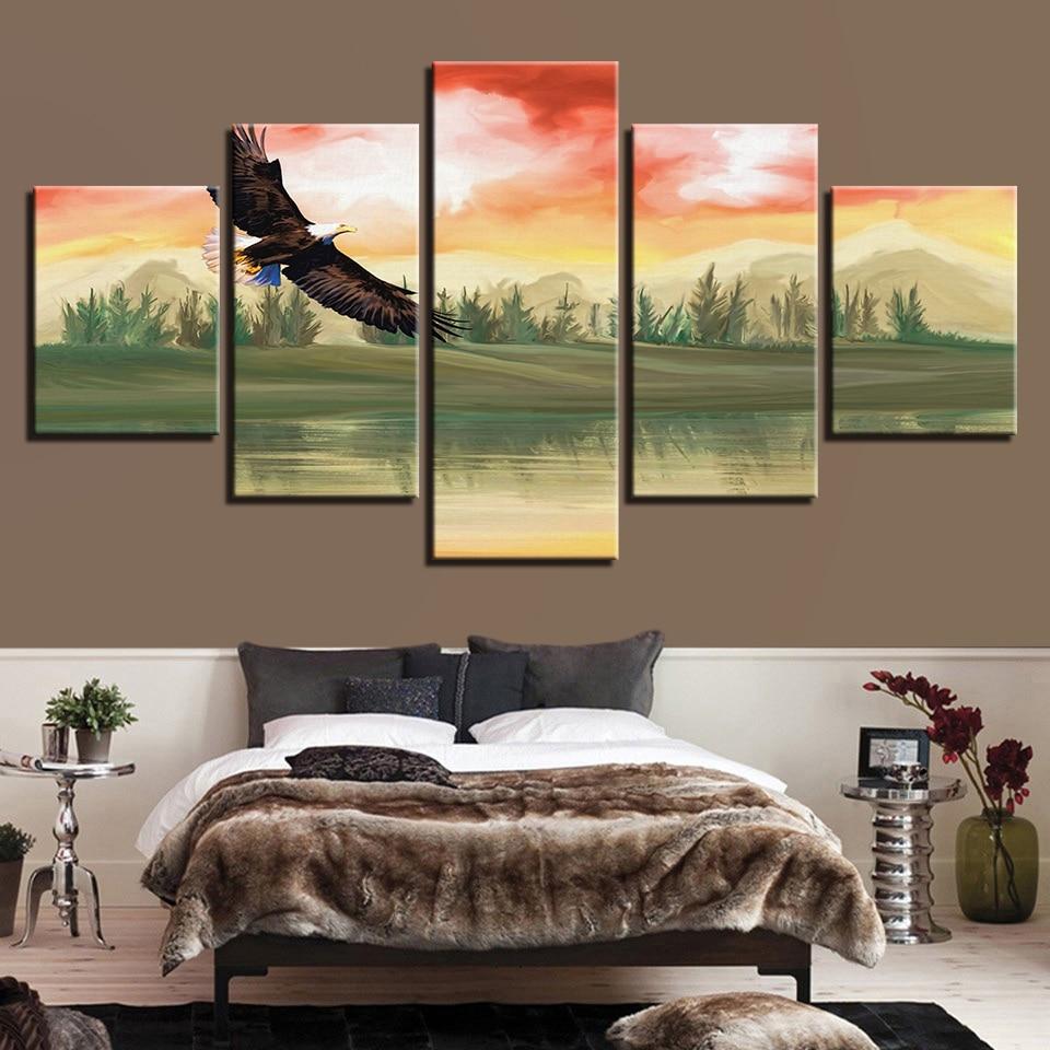 Eagle Spread Wings Flying – Animal Canvas Wall Art