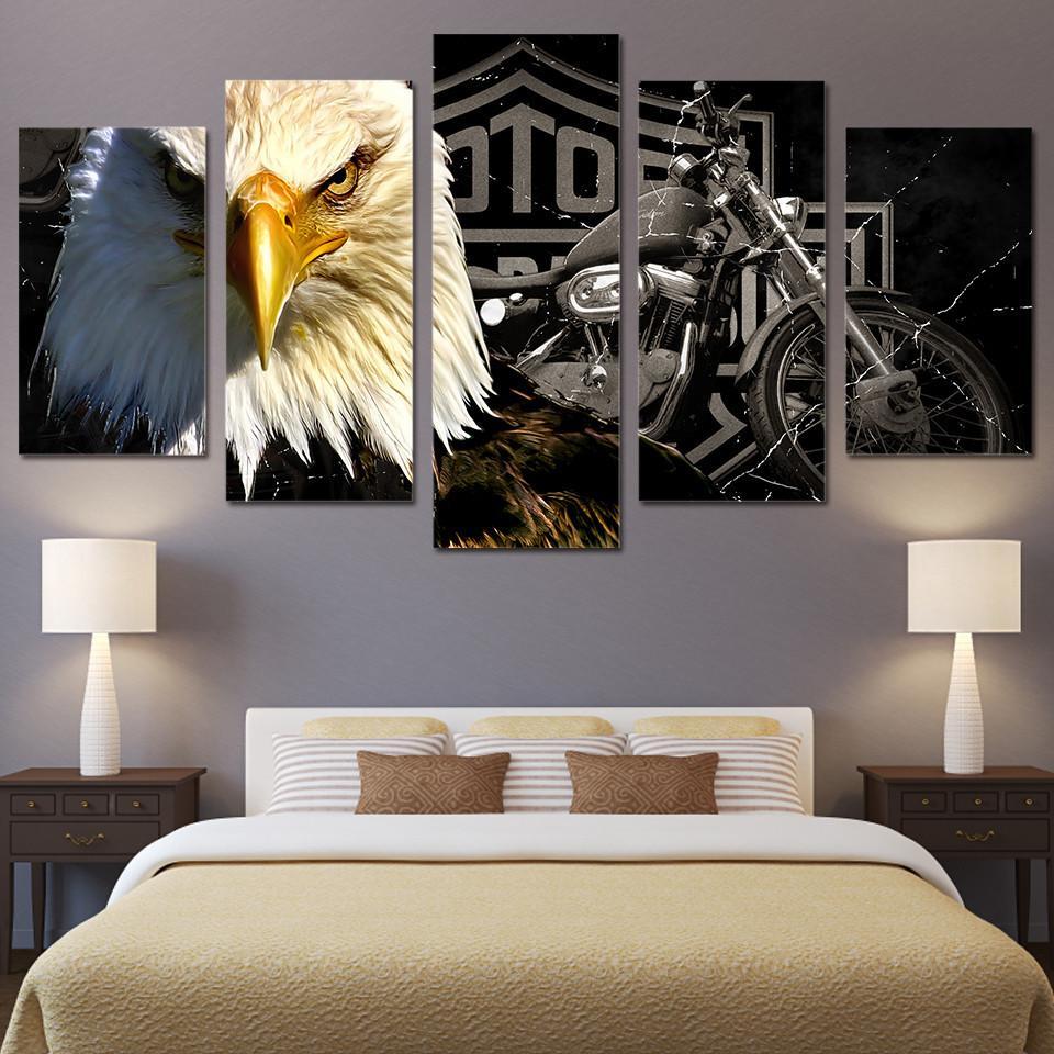 Eagles Motorcycle – Automative Canvas Wall Art