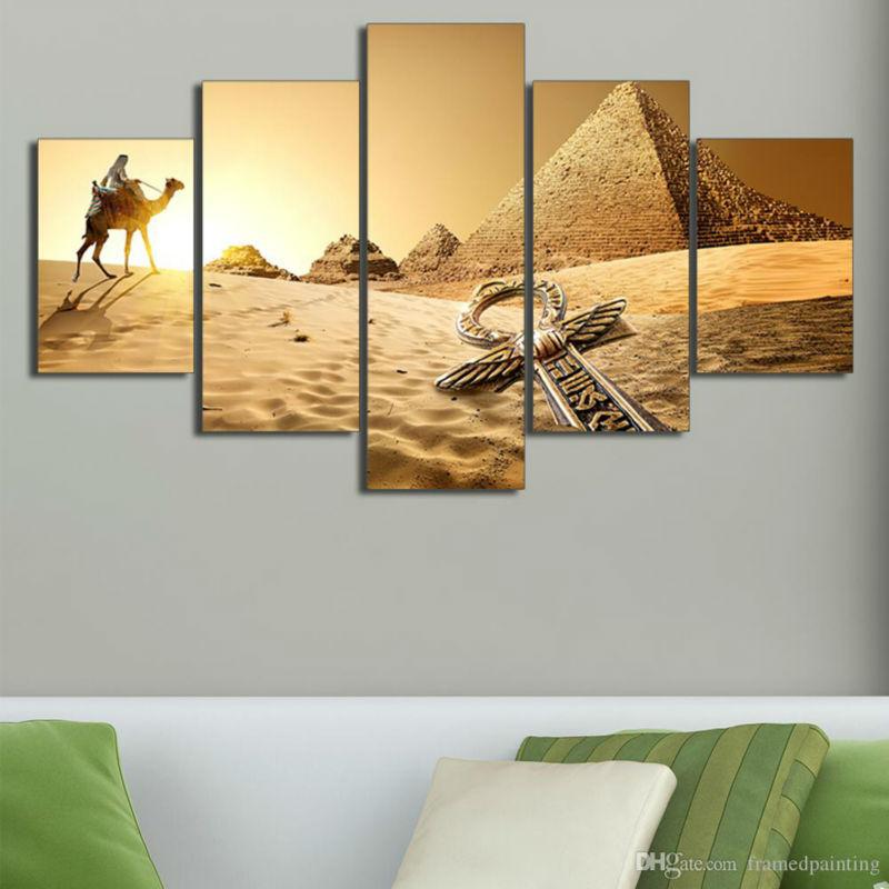 Egypt Pyramid Of The Desert – Nature Canvas Wall Art