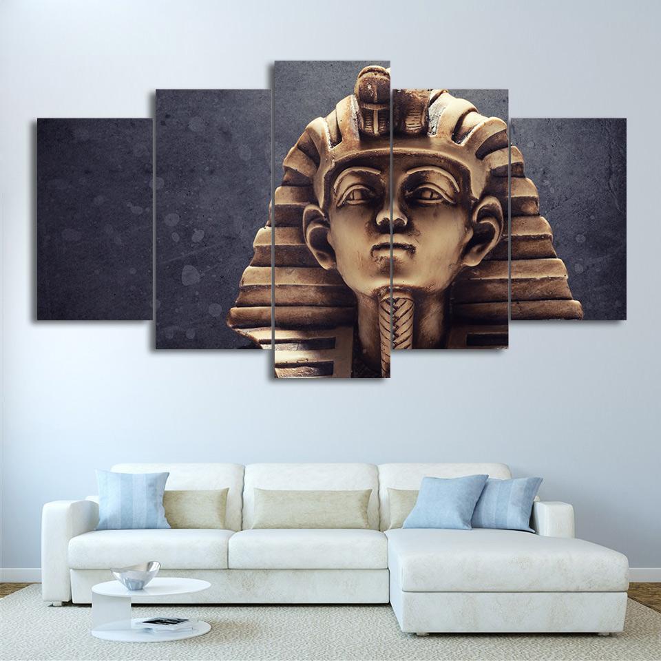 Egyptian Sphinx Statue – Pyramid Canvas Wall Art