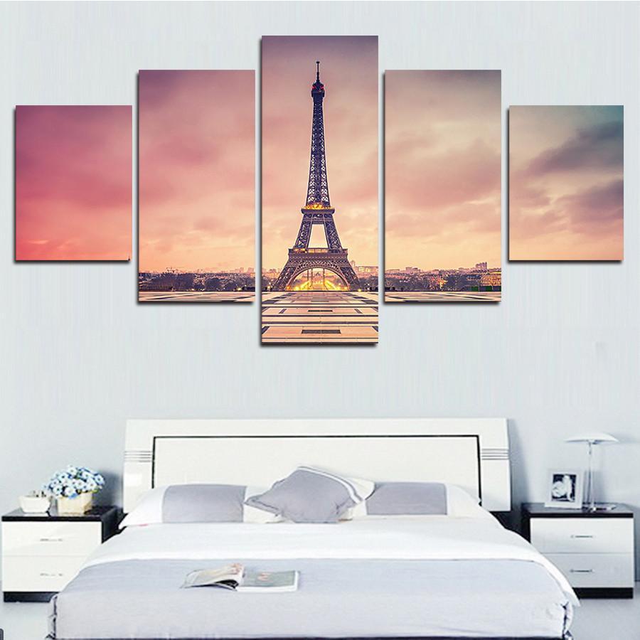 Eiffel Tower In Pinkish – Nature Canvas Wall Art