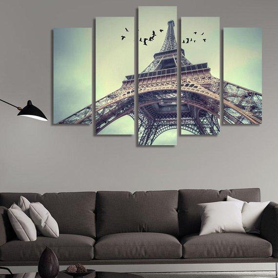 Eiffel Tower In The Beautiful Sky – Nature Canvas Wall Art