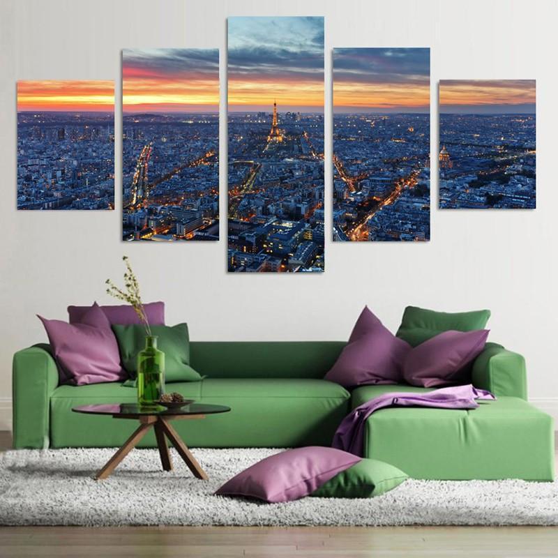 Eiffel Tower Night Scenery – Nature Canvas Wall Art