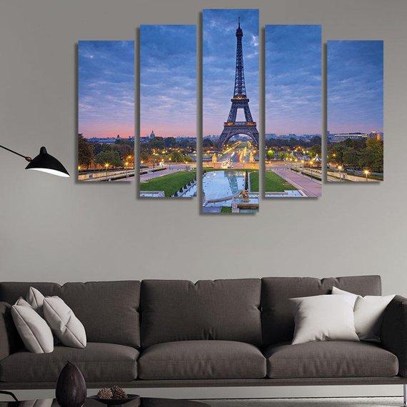 Eiffel Tower Paris At Night 01 – Nature Canvas Wall Art