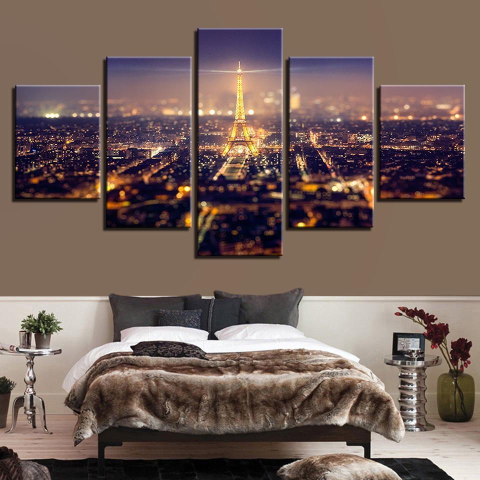 Eiffel Tower Paris Night – Nature Canvas Wall Art